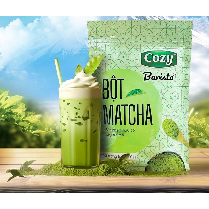 Bột Matcha Nguyên Chất 200g Cozy Chuyên Dùng Cho PHA CHẾ và LÀM BÁNH, LÀM ĐẸP