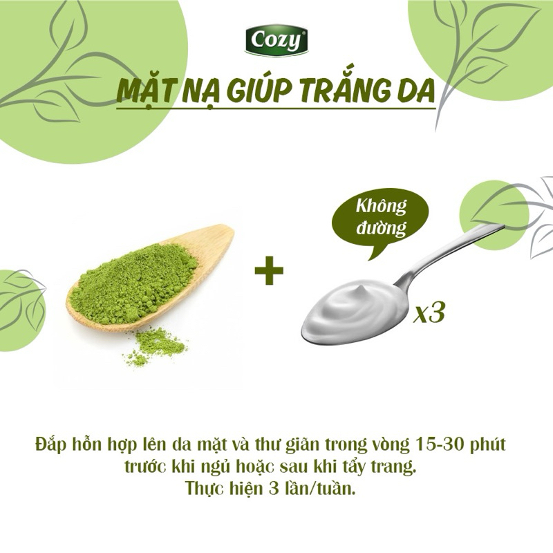 Bột Matcha Nguyên Chất 200g Cozy Chuyên Dùng Cho PHA CHẾ và LÀM BÁNH, LÀM ĐẸP