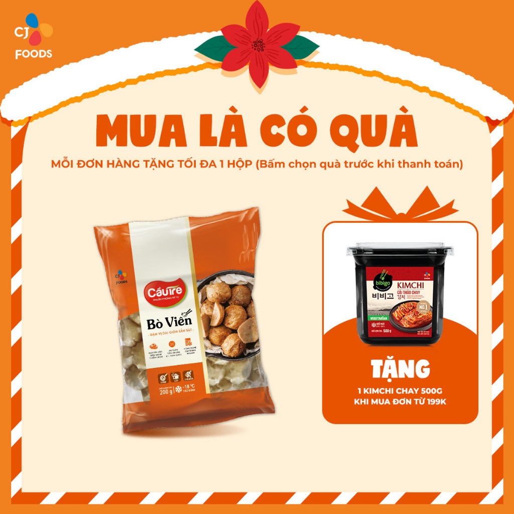 Bò viên ngon Cầu Tre 200g (Bò viên thả lẩu, bò viên chiên)