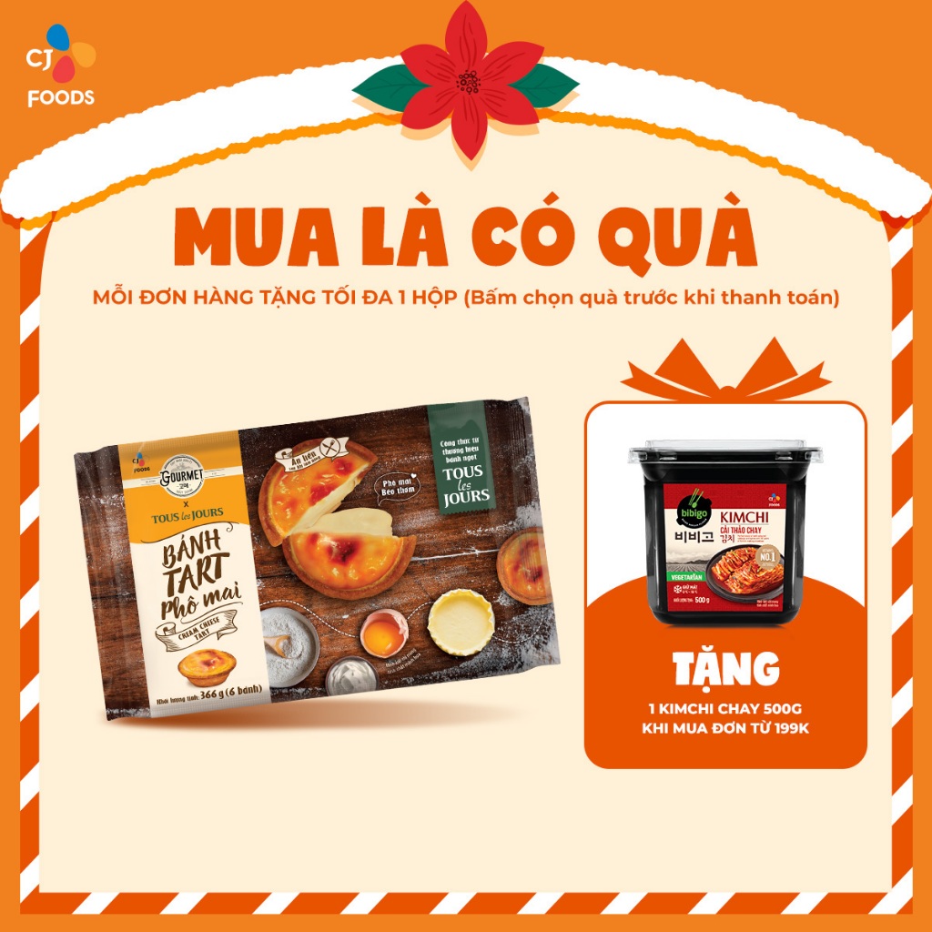 Bánh Tart Trứng / Bánh Tart Phô Mai CJ Gourmet x Tous les Jours _ Thơm ngon tiện lợi