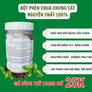 Bột phèn chua chưng cất khử mùi hôi nách nấm da đầu cam kết 100% nguyên chất