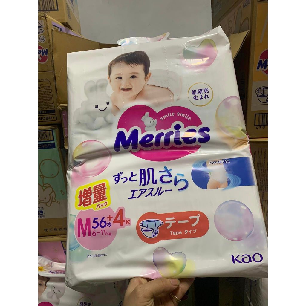 Bỉm merries nội địa nhật mềm mỏng size từ sơ sinh đến 2xl