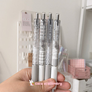 Set 4 bút gel mực đen tone đen trắng