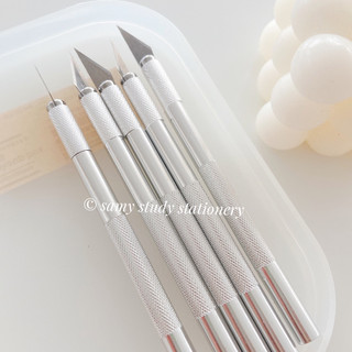 (TẶNG 5 LƯỠI THAY THẾ) DAO CẮT WASHI DẠNG BÚT TRANG TRÍ SỔ TAY BULLET JOURNAL PLANNER