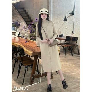 Set Váy Phối Ghi Lê Len Xinh