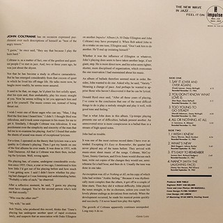 John Coltrane Quartet ‎– Ballads vinyl jazz