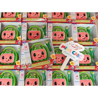 Set loa mic Cocomelon hát karaoke cho bé, có sẵn 24 bài hát và kết nối bluetooth