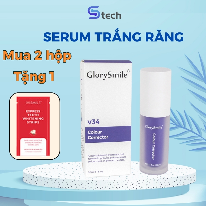 Serum làm trắng răng, kem trắng răng glory smile, làm trắng răng trong 28 ngày, thành phần tự nhiên, Stech Việt Nam