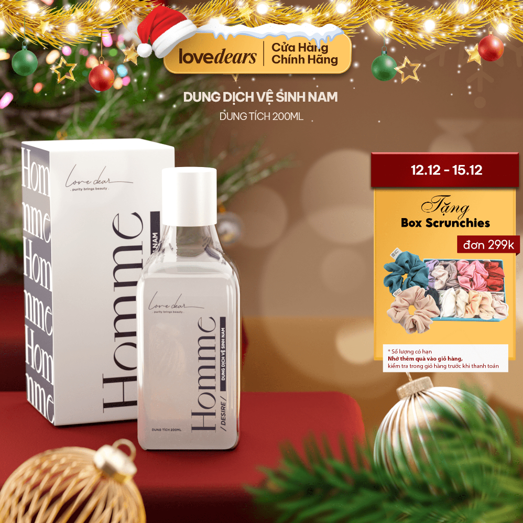 Dung Dịch Vệ Sinh Nam Giới LoveDear Dạng Gel Tinh Chất Thiên Nhiên, Khử Mùi Kháng Khuẩn - Chai 100ml Và 200ml