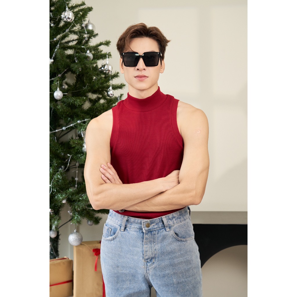 Áo Thun Ba Lỗ Tanktop Cổ Lọ Form Body Thun Tăm Gân Cao Cấp Thương Hiệu Mr Twins - BLCS