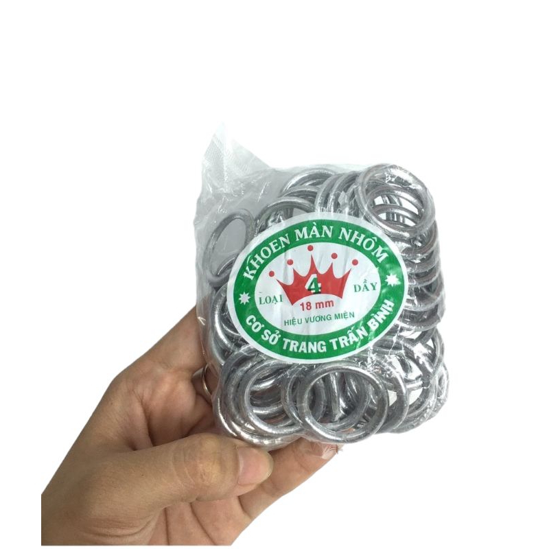 Combo 10 Khoen Tròn Móc Màn (Nhôm - Nhựa) (2,5 - 3,5cm)