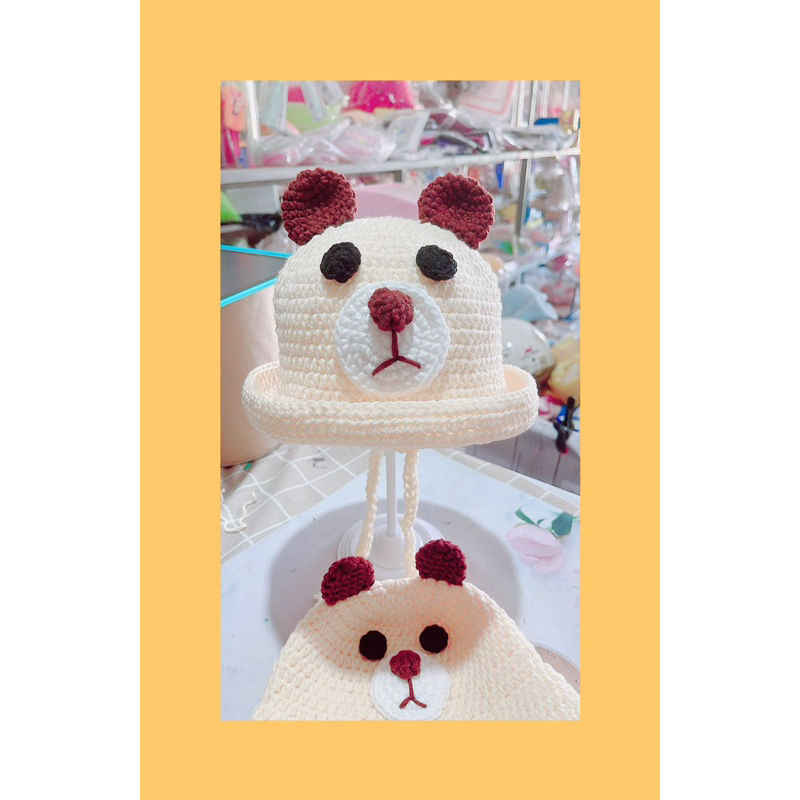 🧶Nón Len Gấu dành cho bé trai và bé gái ❤️