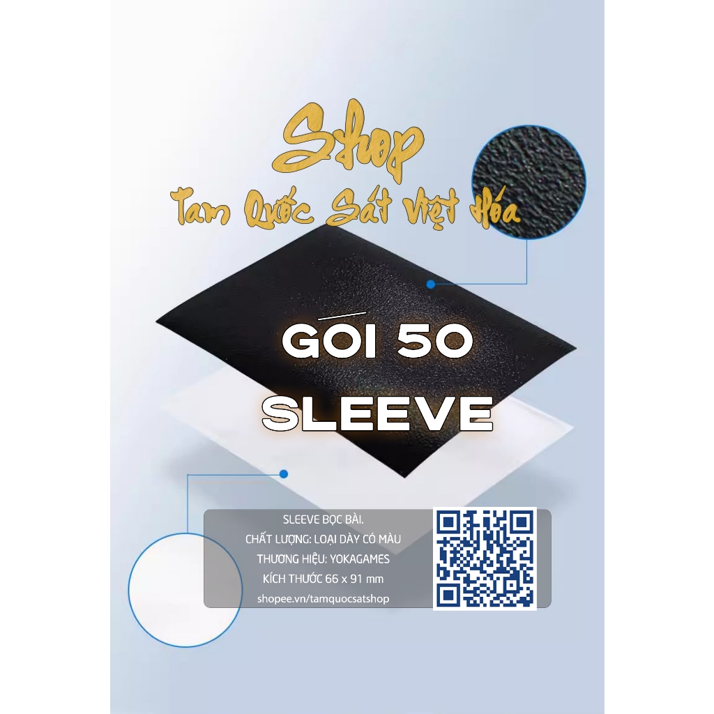 Hộp Sleeve  bọc bài Tam Quốc Sát chuyên dụng