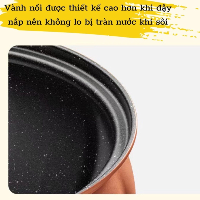 Nồi Áp Suất Bí Ngô Chống Dính 8L Đa Năng Nồi Hầm 4in1 Hầm Gà, Cháo, Nồi Chiên, Xào Nấu Đa Năng