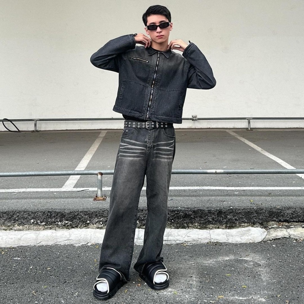 Áo Khoác Jeans - HUNGOCB RC JACKET SS23 - Hungocb Studio - Form Crop Khóa Zip