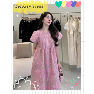 - Đầm babydoll bigsize - đầm hồng bigsize - đầm tiểu thư bigsize