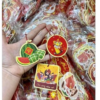 Set 100 tag treo mai đào kèm dây nhiều mẫu