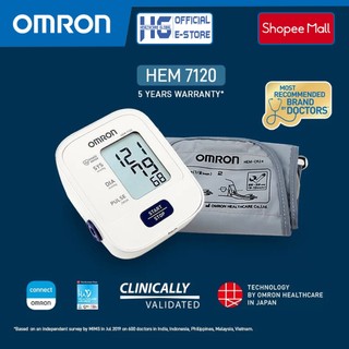 Máy Đo Huyết Áp Bắp Tay Omron Hem-7120 | Công Nghệ Đo Intellisense Cho Kết Quả Chính Xác Trong Vài Phút