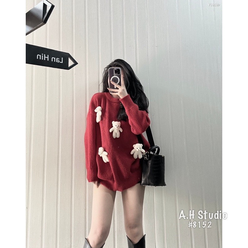 Áo Len Gấu Siêu Phẩm Mùa Đông From To Chùm Mông Hot Trend Hari GenZ 8152 P6K3