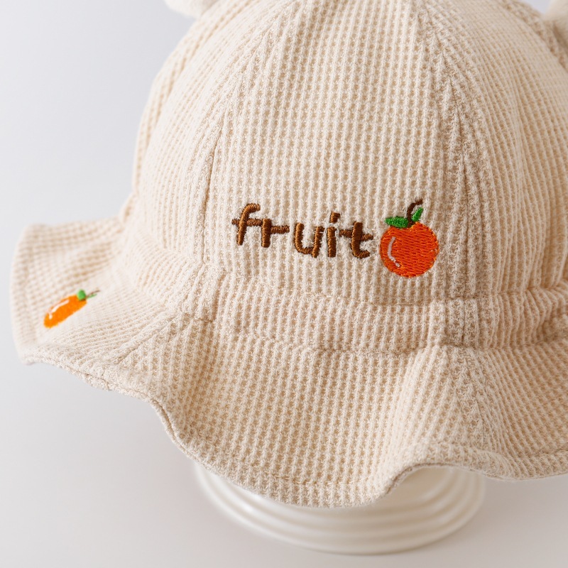 Mũ Nón Vành Tròn Bé Gái 6-30 tháng tuổi Có Dây Rút Điều Chỉnh Được Họa Tiết Thêu M02