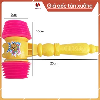 Búa đồ chơi trẻ em, búa nhựa hơi 2 đầu, búa kêu chít chít giáo cụ dạy học của giáo viên và các mẹ
