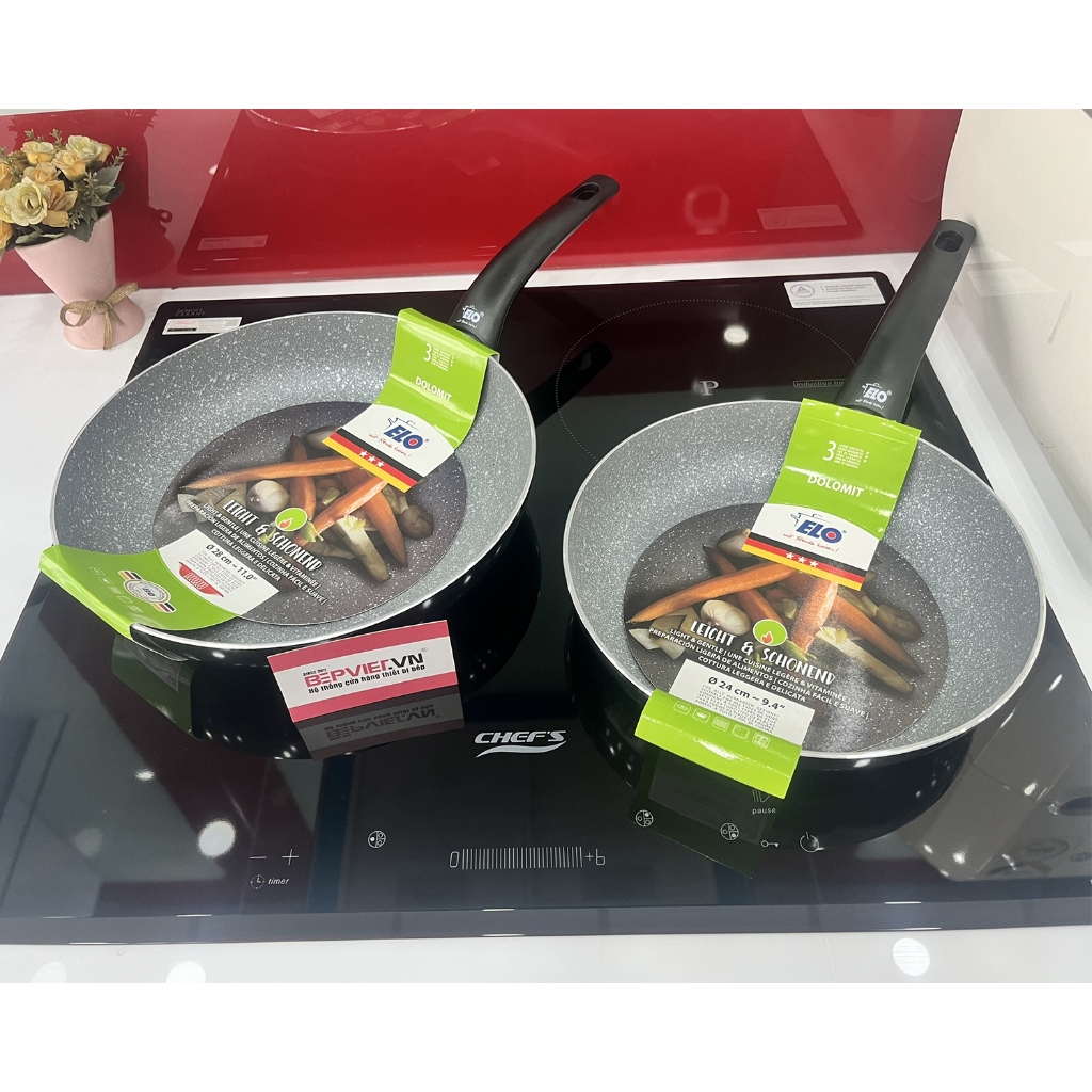 Chảo Đức Elo Dolomit  20cm, 24cm, 28cm dùng bếp từ