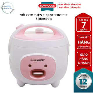 Nồi cơm điện 1.8L SUNHOUSE SHD8607W - bảo hành chính hãng 12 tháng