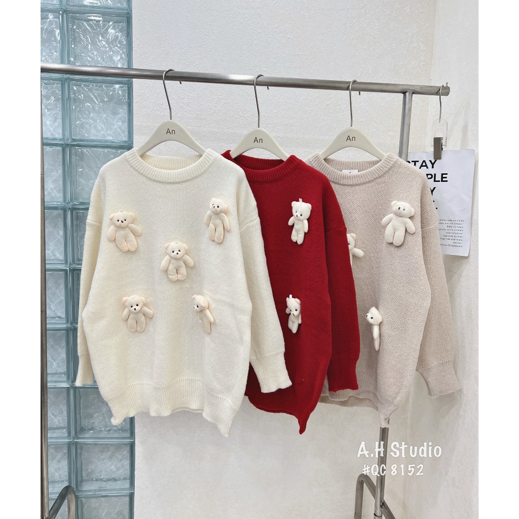 Áo Len Gấu Siêu Phẩm Mùa Đông From To Chùm Mông Hot Trend Hari GenZ 8152 P6K3