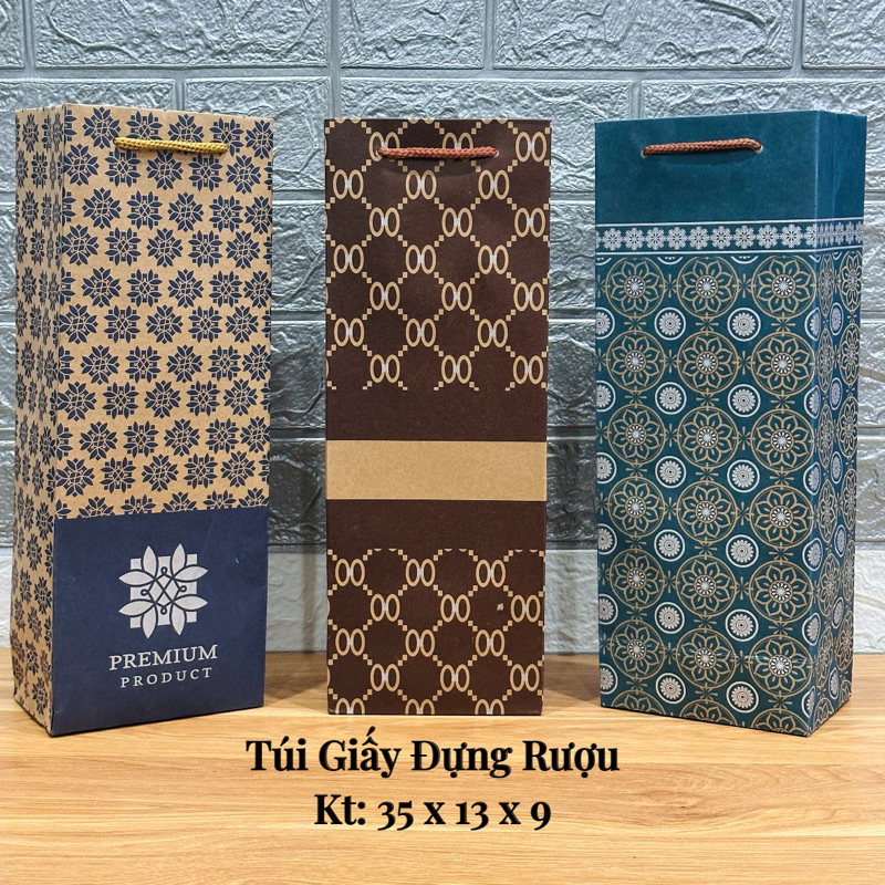 Túi đựng rượu. Combo 100c - Túi giấy đựng rượu