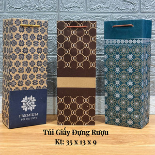 Túi đựng rượu. Combo 100c - Túi giấy đựng rượu