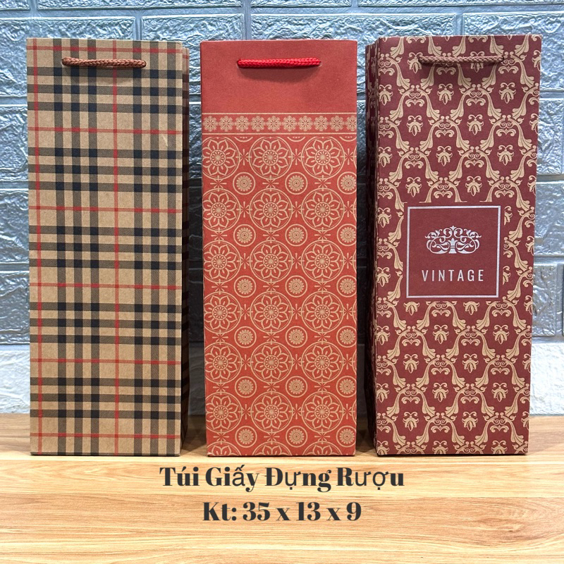 Túi giấy đựng rượu combo 50c Túi Đẹp Như Hình