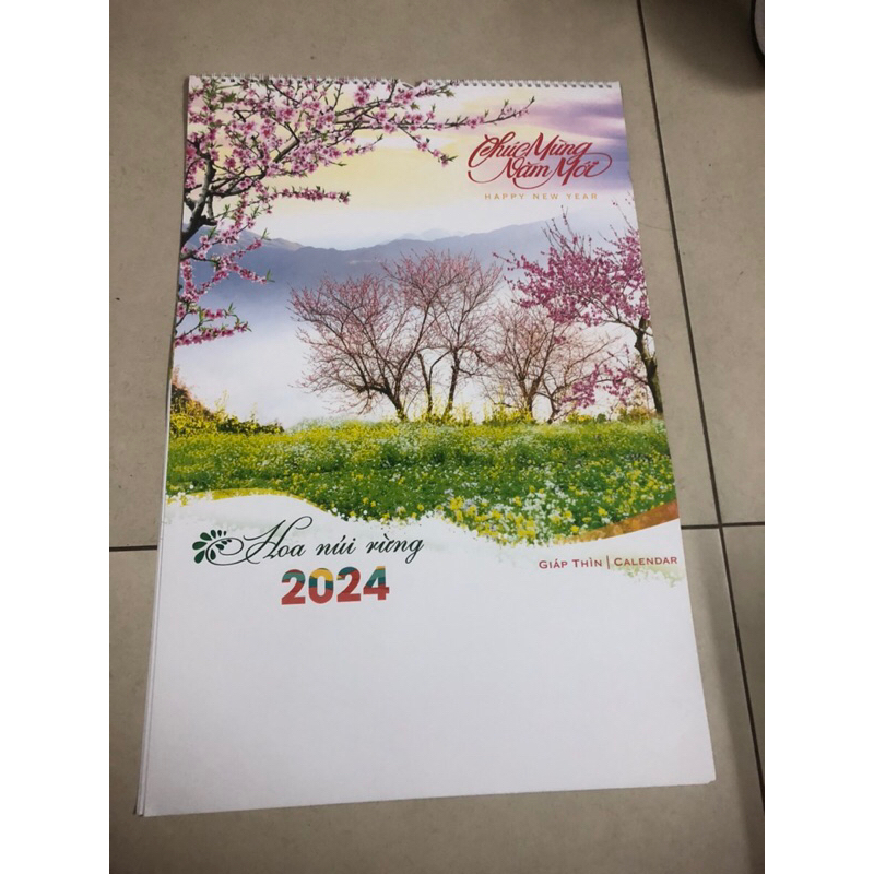 Lịch 7 tờ 2024 Hoa núi rừng bìa 68k
