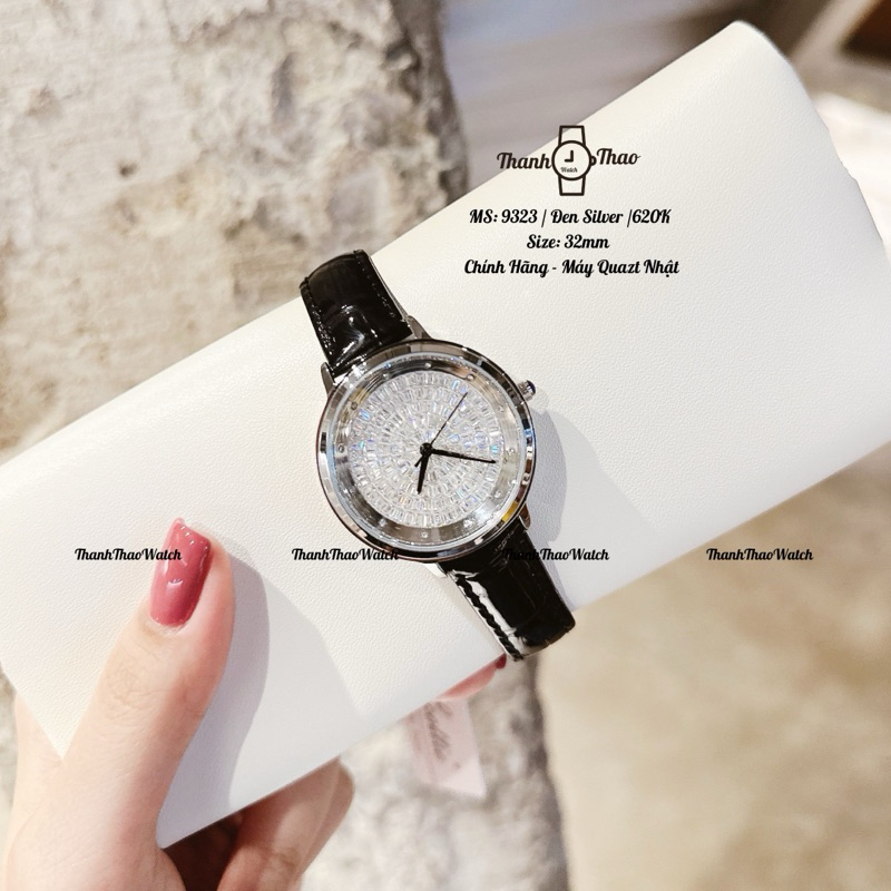 Đồng Hồ Nữ Chính Hãng Chống Nước Dây Da Mặt Tròn THANHTHAO WATCH 93SC23