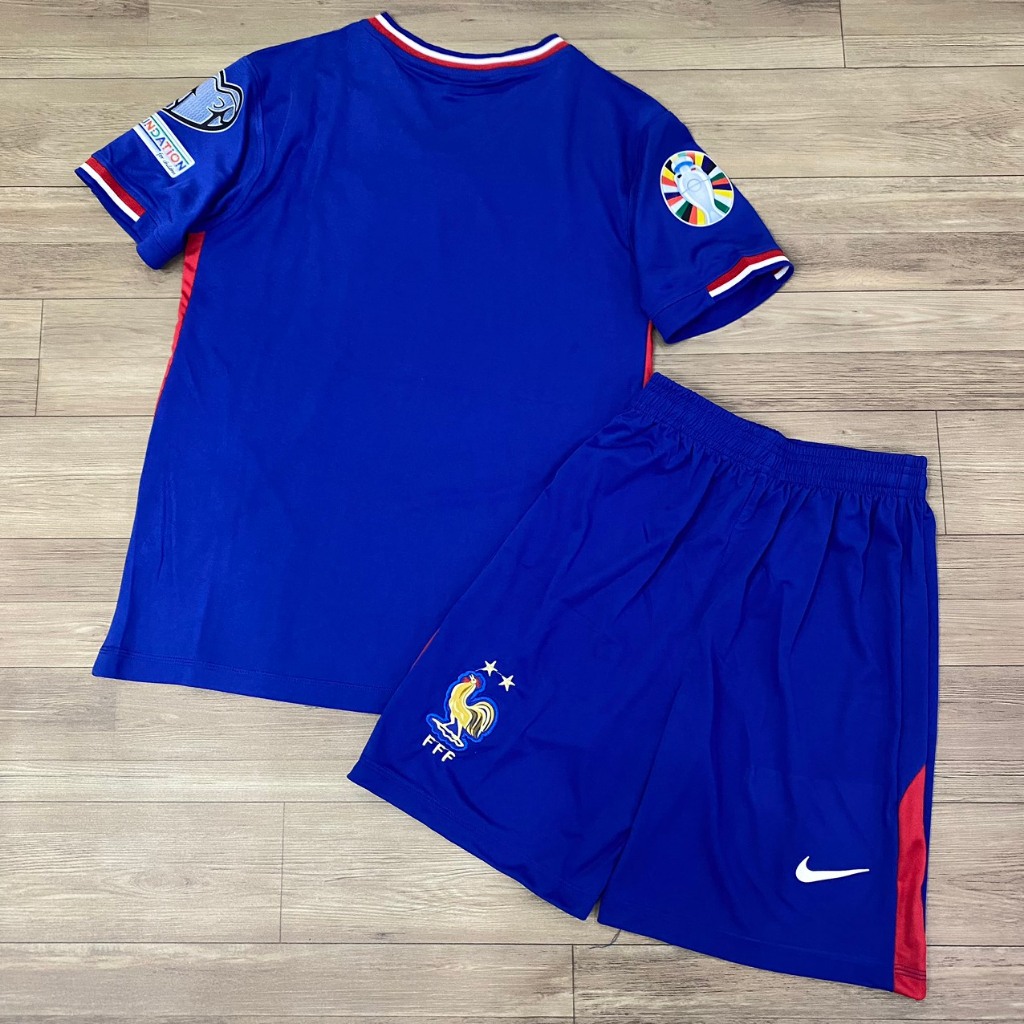 Bộ quần áo bóng đá tuyển Pháp Xanh mới  FLG tay EURO 2024