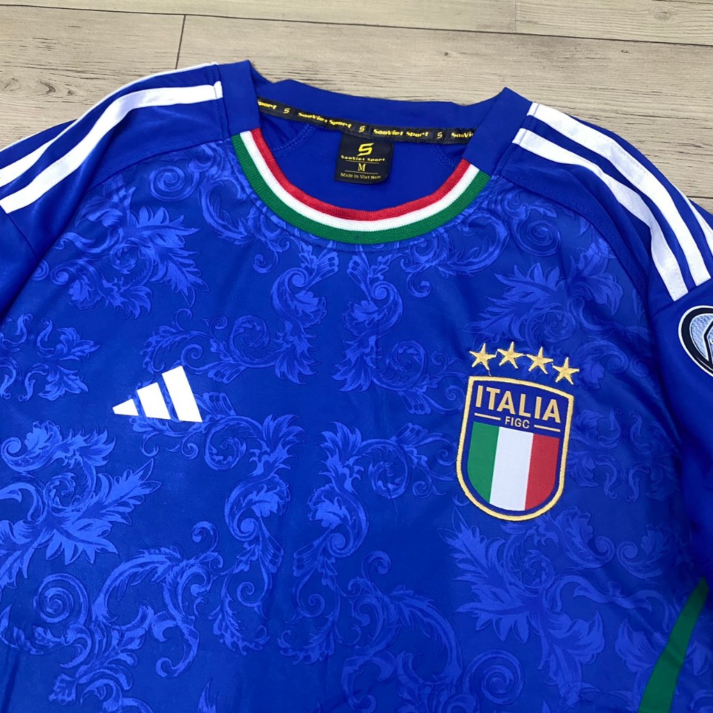 Bộ quần áo bóng đá tuyển Ý xanh 2024  FLG tay EURO