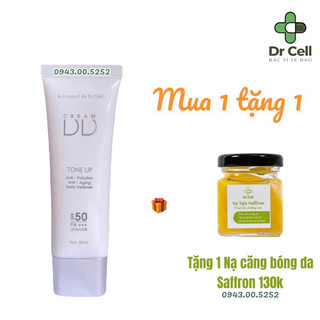 Kem Chống Nắng DD Cream DR CELL 50ml. TẶNG NẠ SAFFRON
