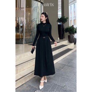Váy/đầm dài tay, xếp ly Ladie