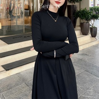 Váy/đầm dài tay, xếp ly Ladie