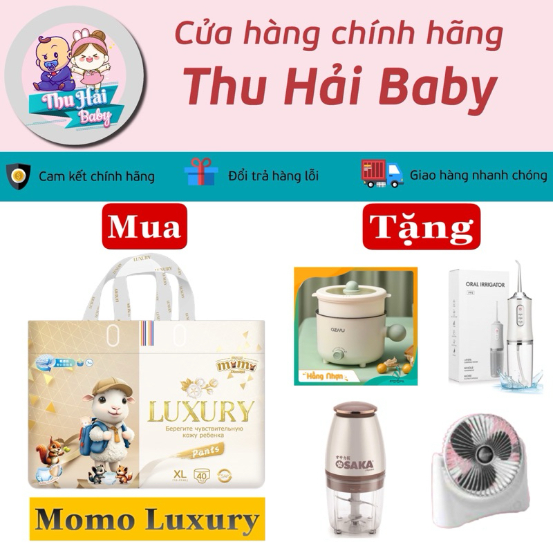 Tặng quà tháng 12  Combo 2 bịch Tã Bỉm Momo Luxury cao cấp