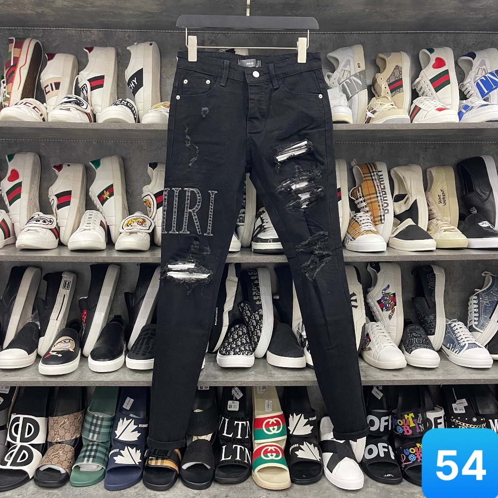 Quần Jean Nam Rách Vá Da chất bò cotton co dãn Quần rin nam Ptz.boutique NHIỀU MẪU ĐẸP QS226