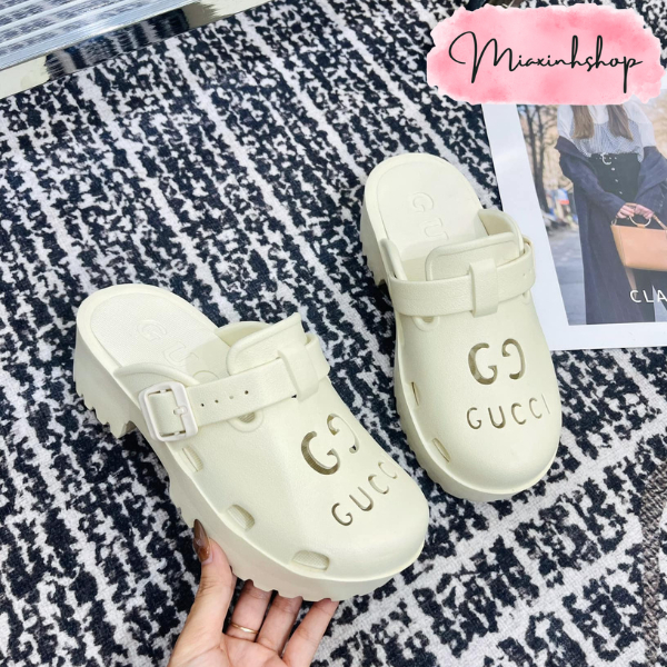 Dép Gucci đế cao 5cm siêu nhẹ đi êm chân hàng QCCC