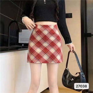 Váy kẻ caro thời trang thu đông 2023 (038)