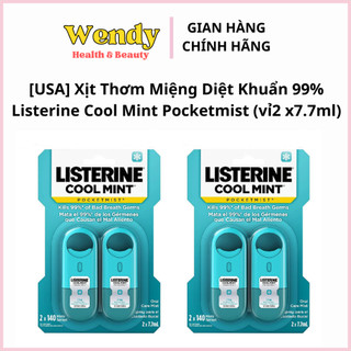 Xịt thơm miệng Listerine Cool Mint Pocket Mist 7,7ml Mỹ