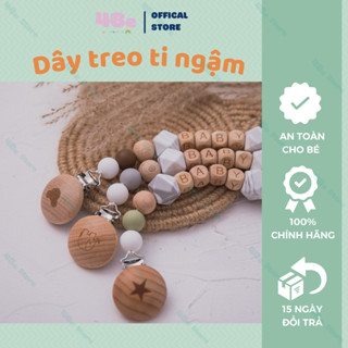 Dây Đeo Ti Giả, Ti Ngậm An Toàn Cho Bé, Dây Kẹp Ti Giả, Ti Ngậm Bằng Gỗ Cho Bé