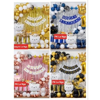 Set bóng trang trí sinh nhật hình mèo kèm rèm 10
