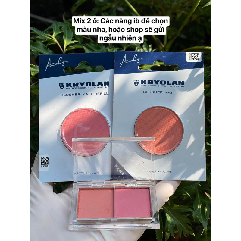 Phấn Má Kryolan Lẻ Màu , Có chiết và Mix màu