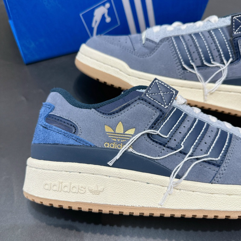 Giầy thể thao nam Forum xanh nỉ cao cấp Fullbox