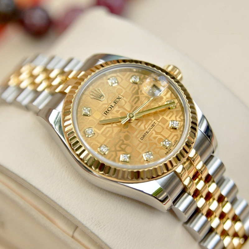 Đồng Hồ Nữ - Đồng Hồ RoLex Japan Watch Dây Kim Loại Thiết Kế Khóa Thông Minh Sang Trọng