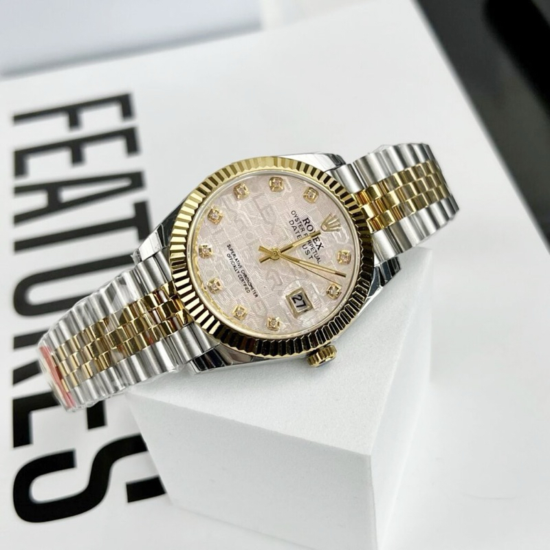 Đồng Hồ Nữ - Đồng Hồ RoLex Japan Watch Dây Kim Loại Thiết Kế Khóa Thông Minh Sang Trọng