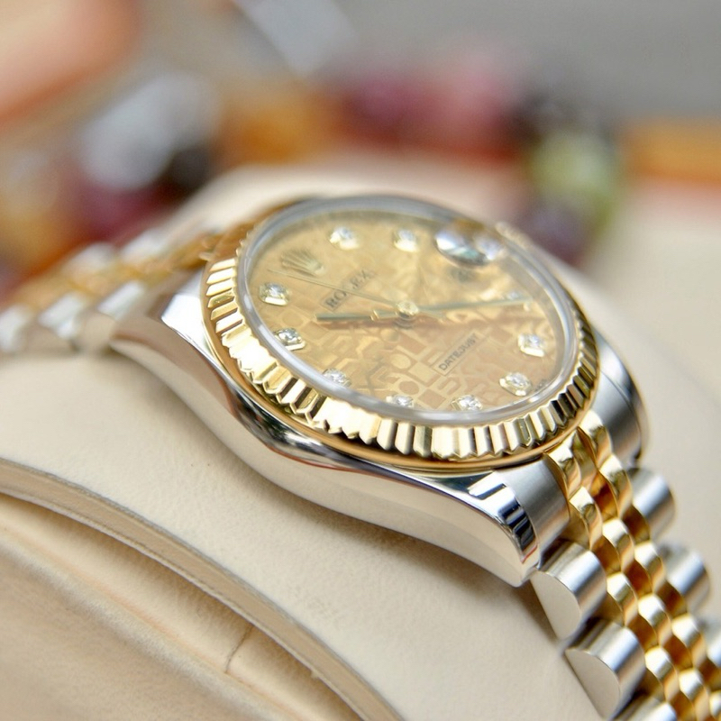 Đồng Hồ Nữ - Đồng Hồ RoLex Japan Watch Dây Kim Loại Thiết Kế Khóa Thông Minh Sang Trọng